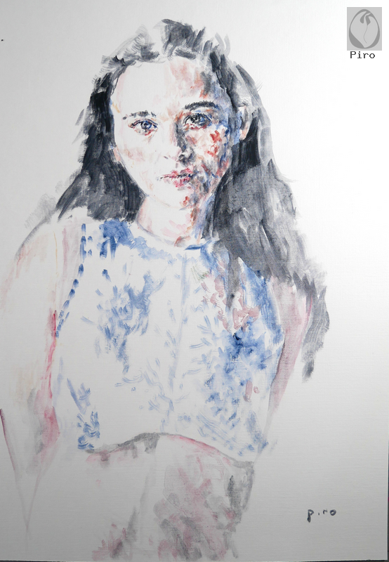 oil on paper - olio su carta di Piro